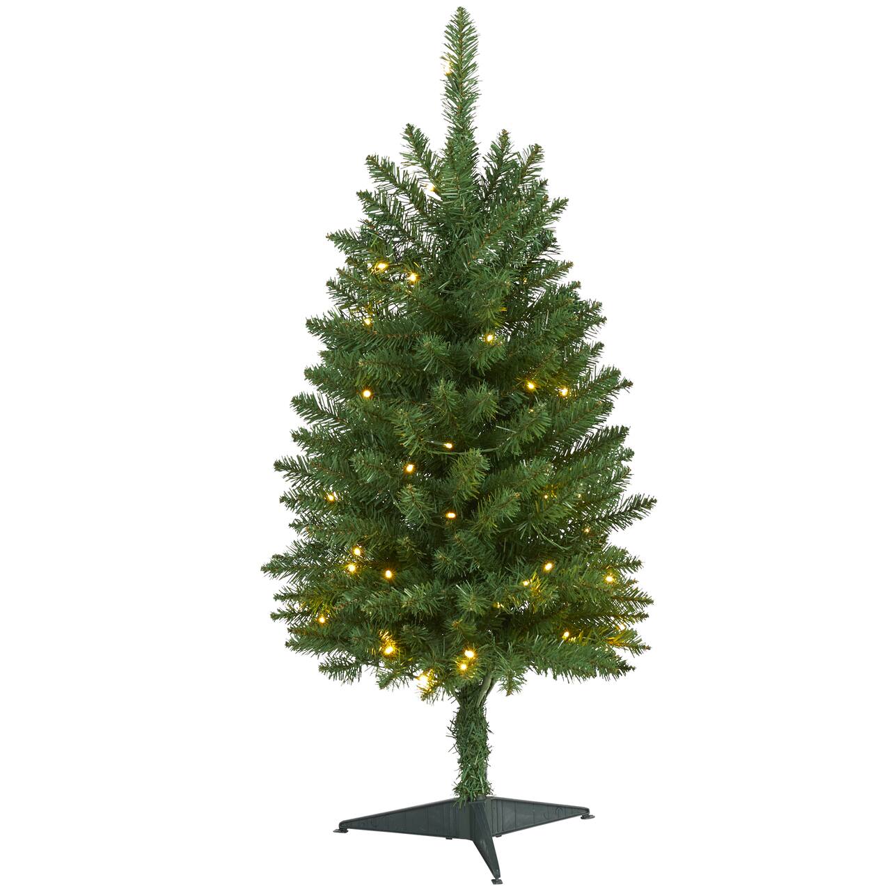 3ft. Pre-Lit Green Mountain Pine Artificial Christmas Tree, Clear LED Lights